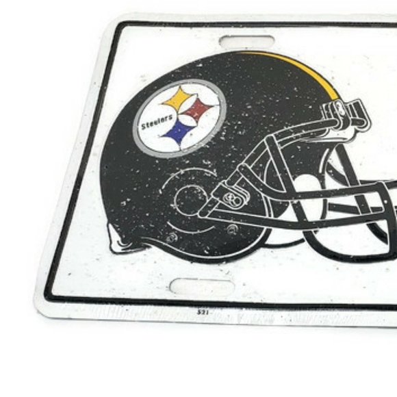 Pittsburgh Steelers Vintage 1990's Metal License Plate - Picture 4 of 4